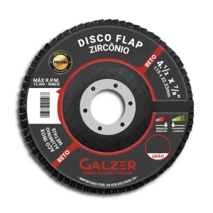 Disco Flap Zircônio Premium Reto 4.1/2"