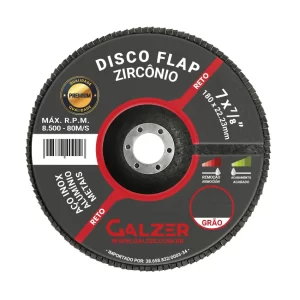 Disco Flap Zircônio Premium Reto 7"